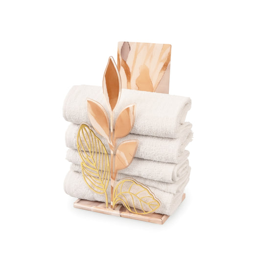 Golden Bloom: Towel Holder