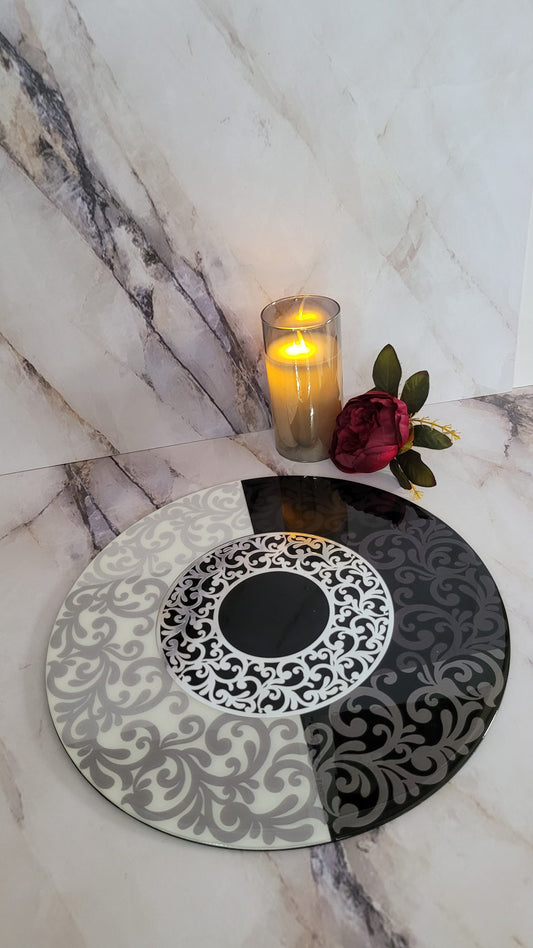 Imperial Black and White Placemat