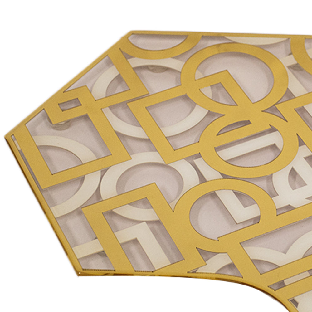 White Gold Block design serving platter